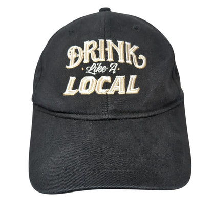 Drink Like A Local Kansas City Slideback Hat Black OS Adjustable Embroidered