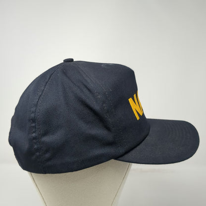 US Navy Snapback Blue OS Trucker Structured Made in USA Embroidered Hat