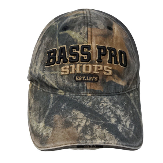 Bass Pro Shops Slideback Hat Camo OSFM Embroidered 6 Panel Red Head