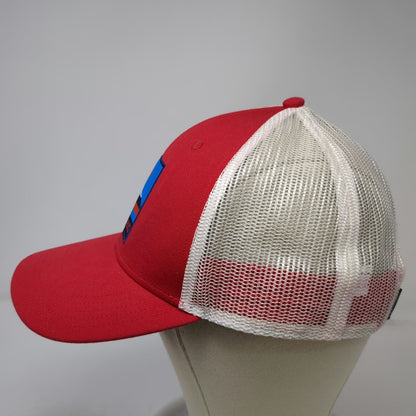 Cotopaxi Trucker Hat Red White One Size Mesh Back Snapback Mountain Patch Cotton