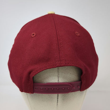 Florida State Seminoles NCAA New Era Snapback Red One Size Hat Wool Gold 9FIFTY