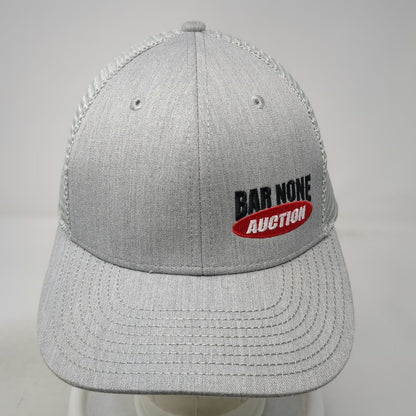 Augusta Sportswear Bar None Auction Trucker Hat Gray One Size Snapback Mesh