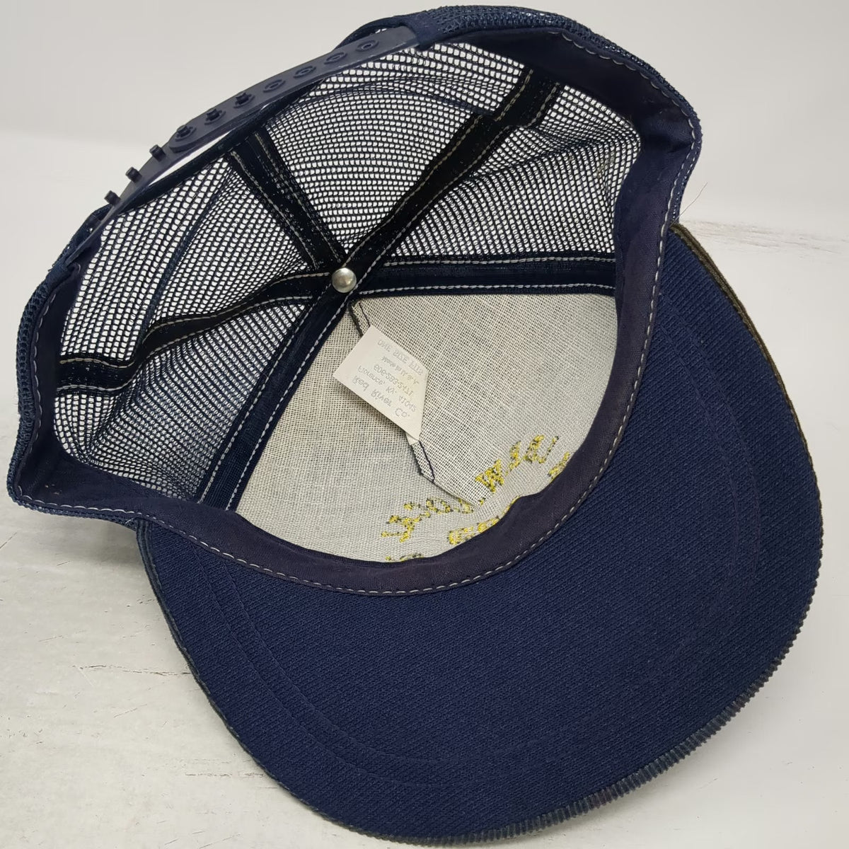 Red River Co. Trucker Hat Blue One Size IBEW Local 659 Union Corduroy USA Made