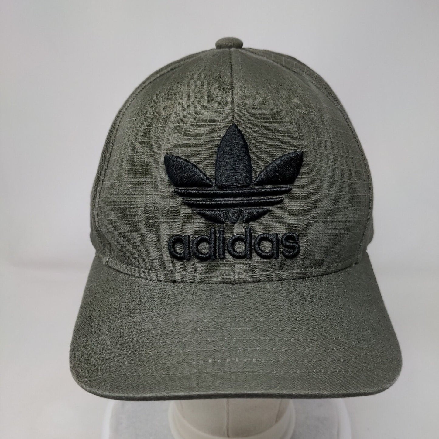 Adidas Trefoil Snapback Hat Green One Size Embroidered Solid 6 Panel