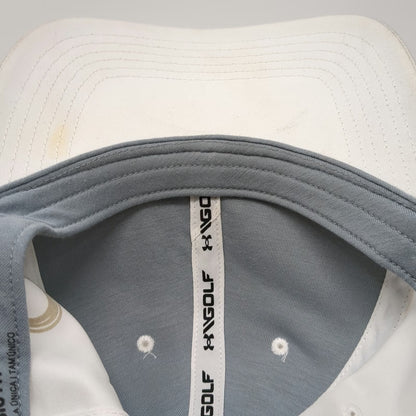 Under Armour Baseball Cap White One Size Strapback UA Golf Melia Polyester Hat