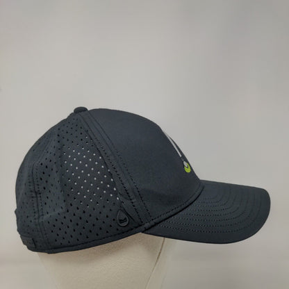 Melin Snapback Hat Black 58cm Embroidered Logo Laser Cut Adjustable