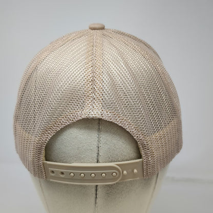 Brixton Trucker Hat Beige One Size Mesh Back Snapback Patch Logo Adjustable