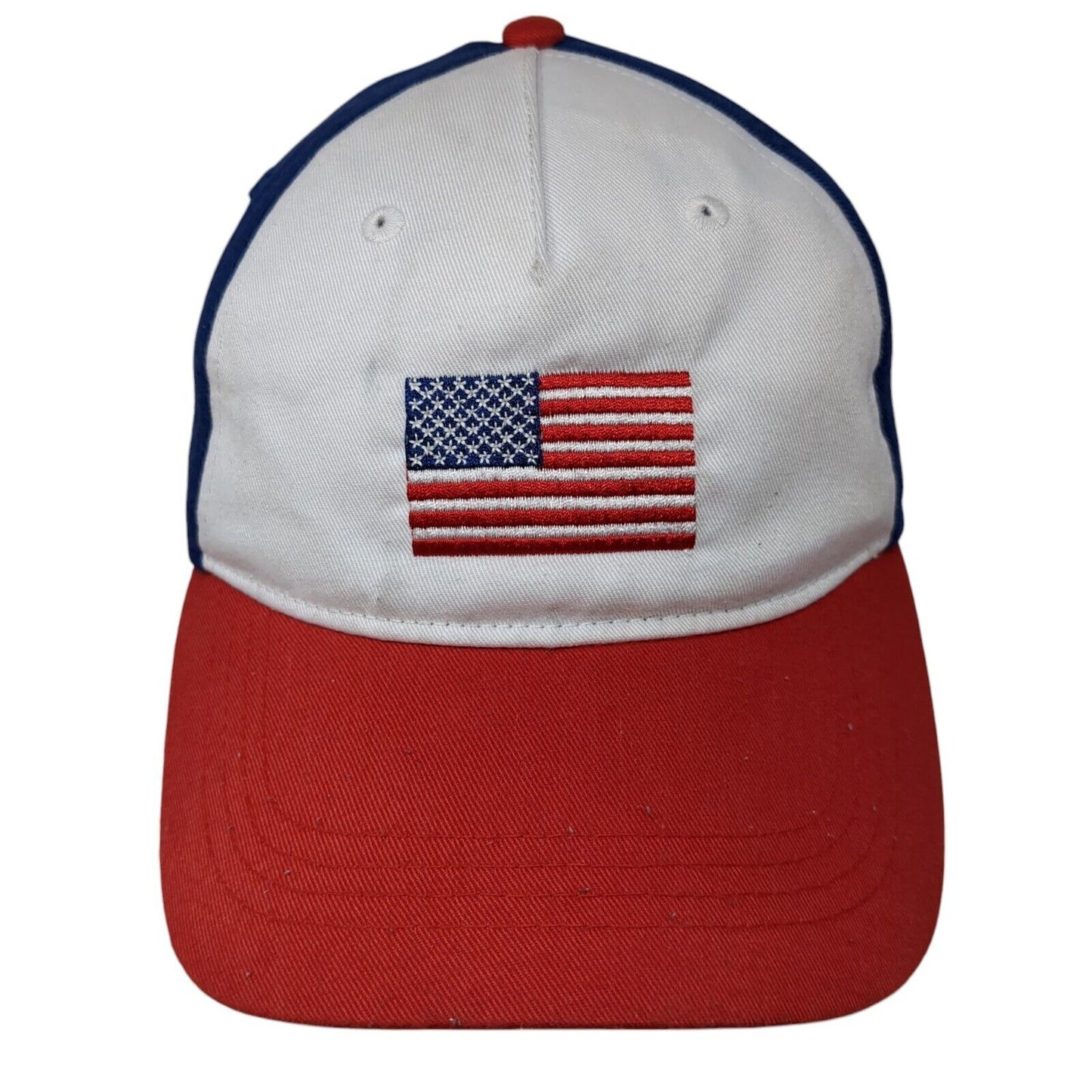 American Flag Slideback Hat Multi One Size Adjustable Colorblock Outdoor