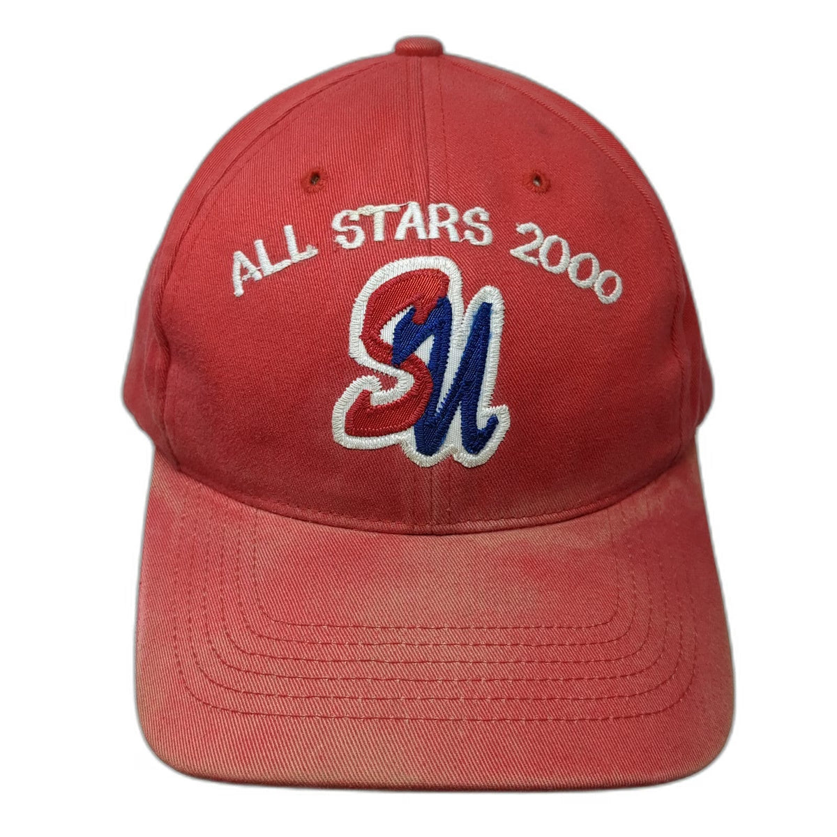 Richardson Baseball Cap Red OS All Stars 2000 SN Logo Signed Brim Hat Vintage