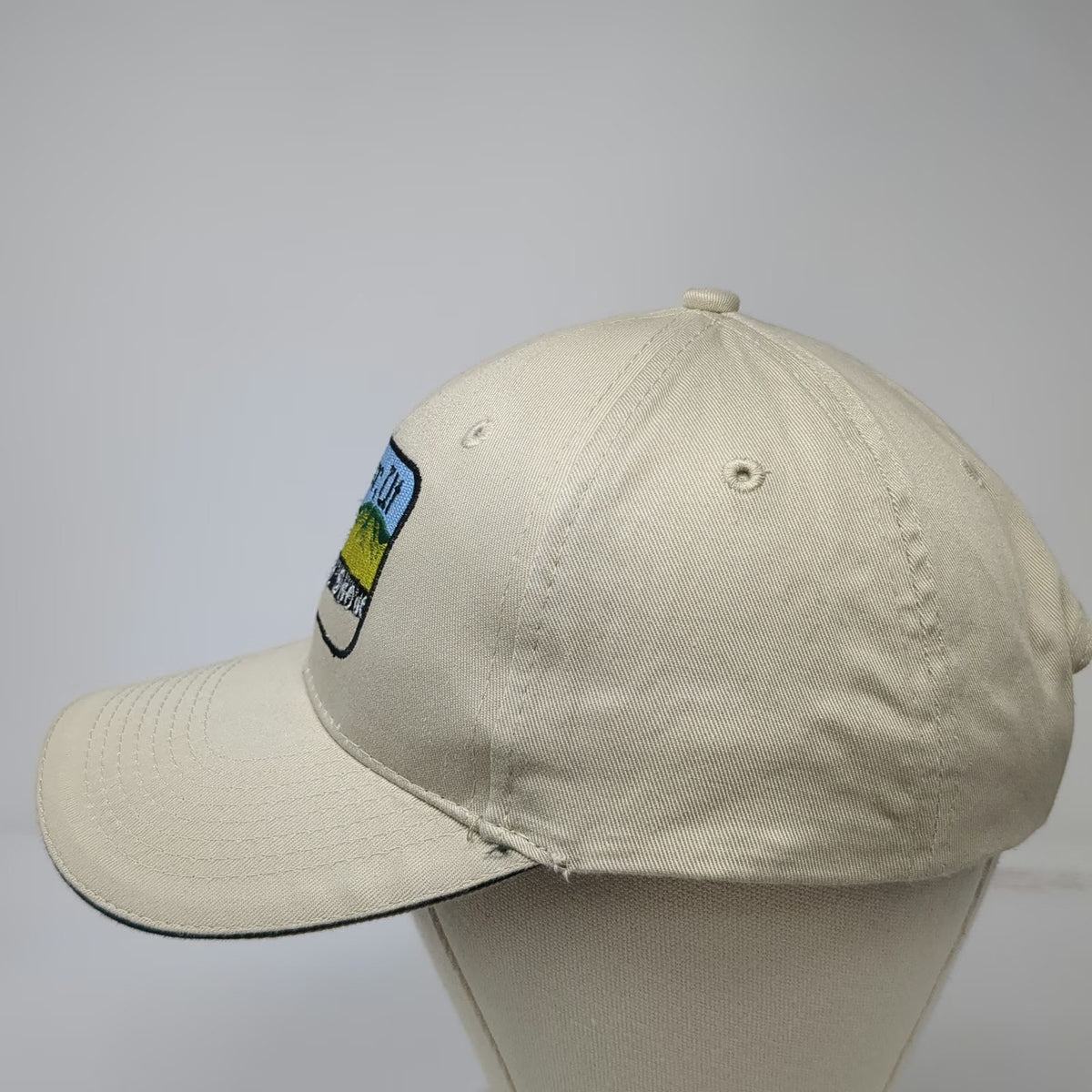 Port & Company Baseball Cap Beige One Size Train Ophir Utah Patch Adjustable Hat