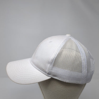 Outdoor Cap Strapback Trucker Hat White OS Adjustable Mesh Back 6 Panel Blank