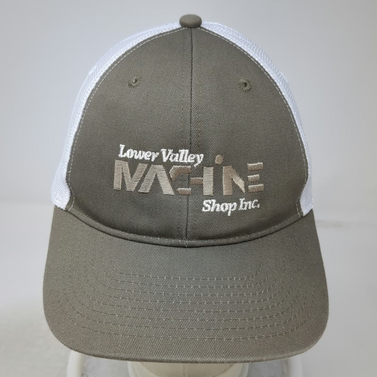 Fahrenheit Baseball Cap Brown White One Size Mesh Strapback Machine Shop Hat