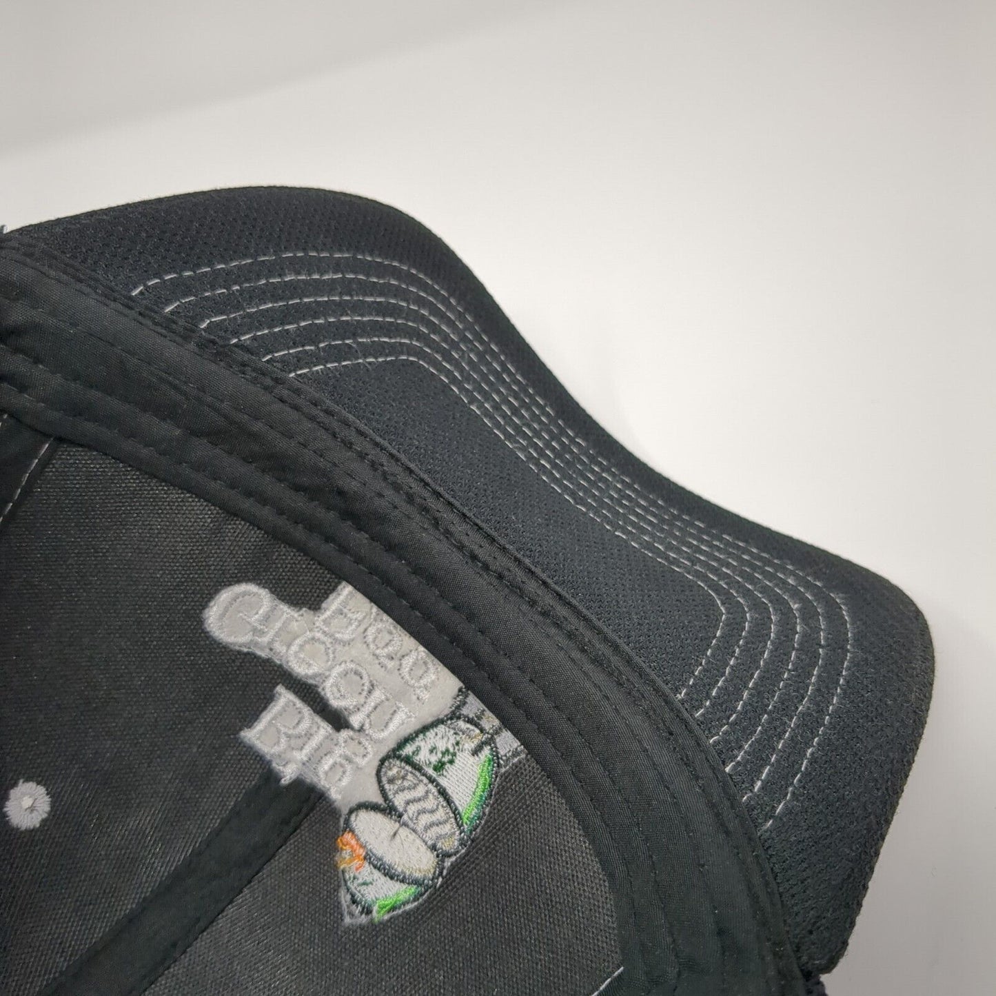 Big Green Egg Strapback Hat Black One Size Adjustable Embroidered Polyester