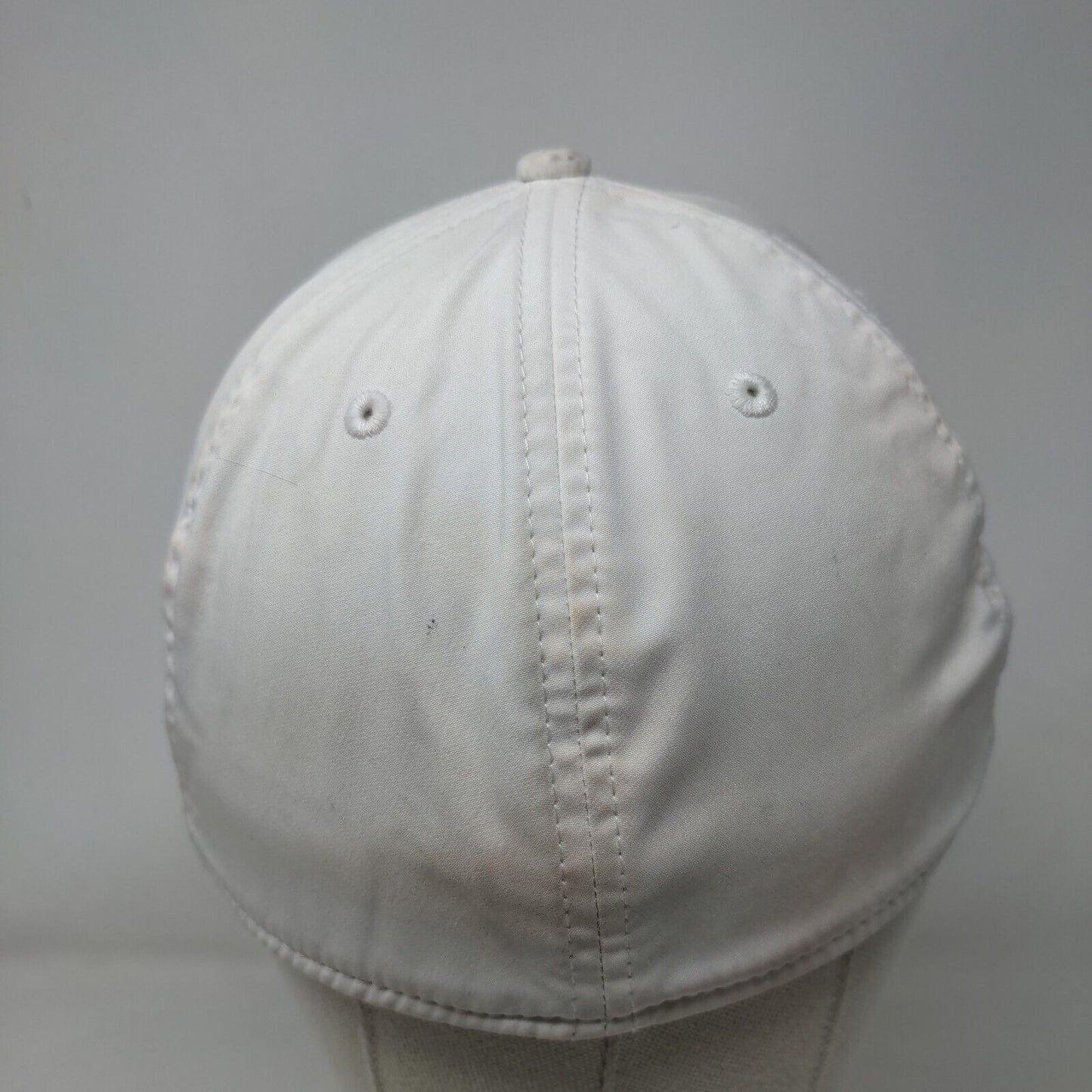 Domeheadwear.co Fitted Hat White S/M Style XXIX Embroidered Vented Holes