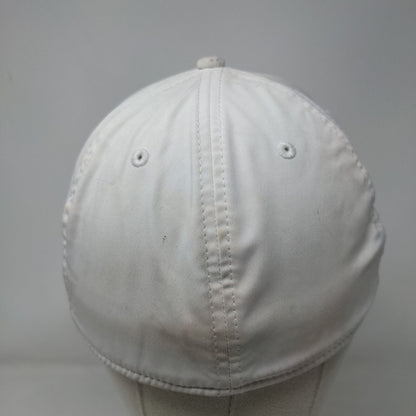 Domeheadwear.co Fitted Hat White S/M Style XXIX Embroidered Vented Holes
