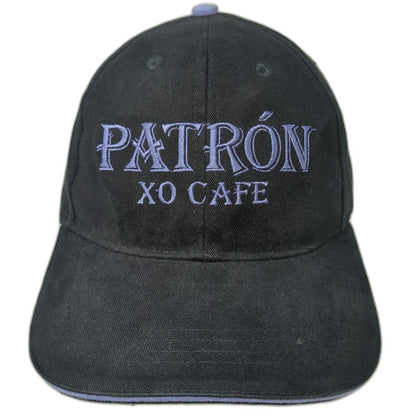 Patron XO Cafe Baseball Cap Black One Size Purple Embroidery Bee Strapback Hat