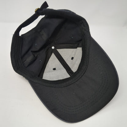 Unbranded Slideback Hat Black One Size Adjustable Vented Holes 6 Panel Blank