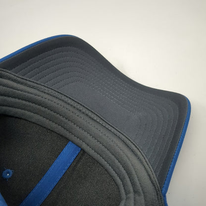 Nike Snapback Blue M Hat Dri-Fit Polyester Curved Brim Gray Undervisor Swoosh
