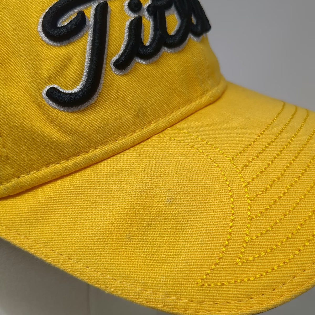 New Era Titleist Baseball Cap Yellow One Size Old Works Golf Hat Slideback