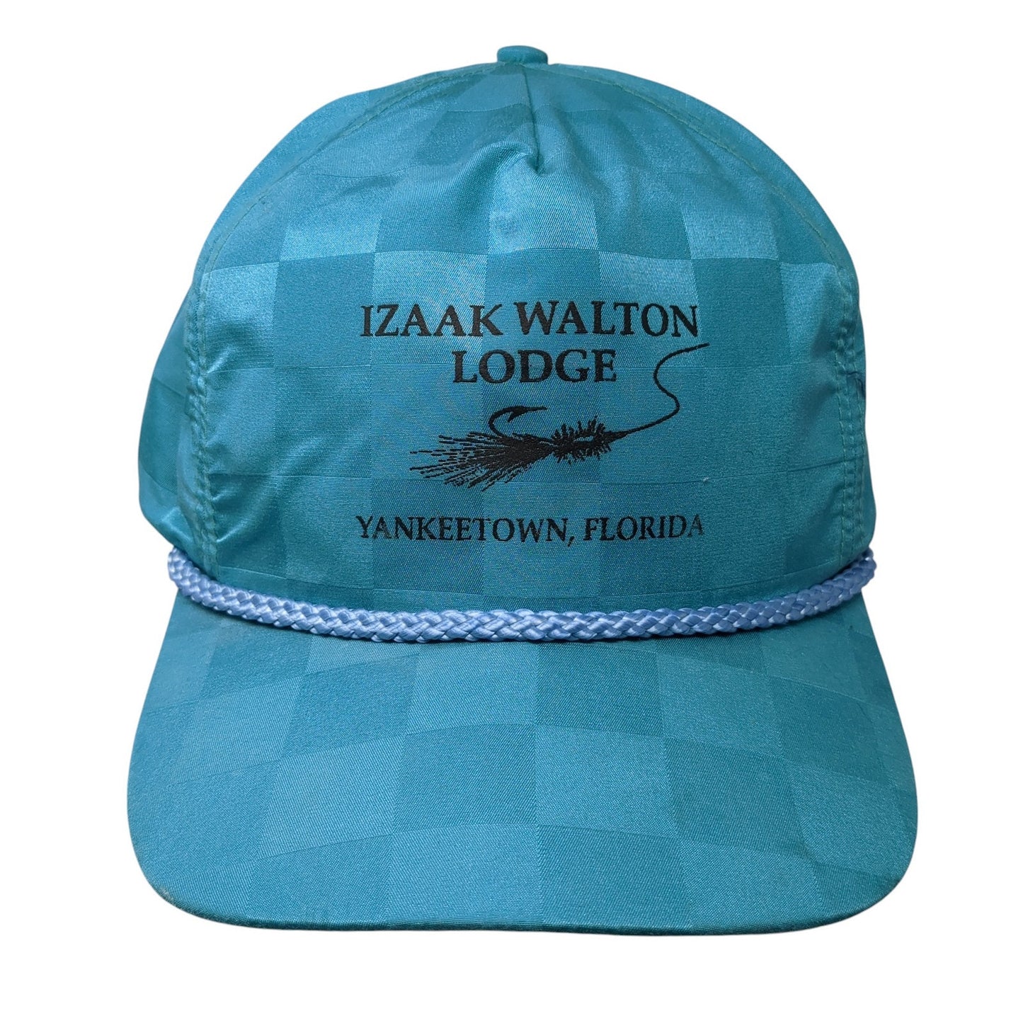 Izaak Walton Lodge Strapback Rope Hat Blue One Size Yankeetown Florida