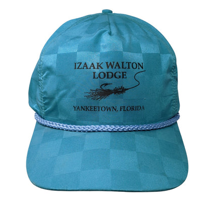 Izaak Walton Lodge Strapback Rope Hat Blue One Size Yankeetown Florida
