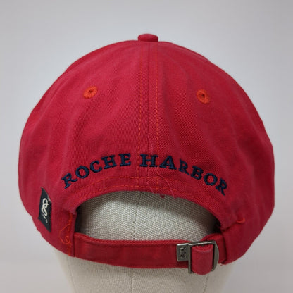 RH Anchor Est. 1886 Slideback Hat Red One Size Roche Harbor Embroidered