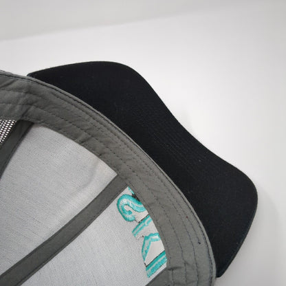 Ski Idaho Brundage Snapback Trucker Hat Black One Size Mesh Back