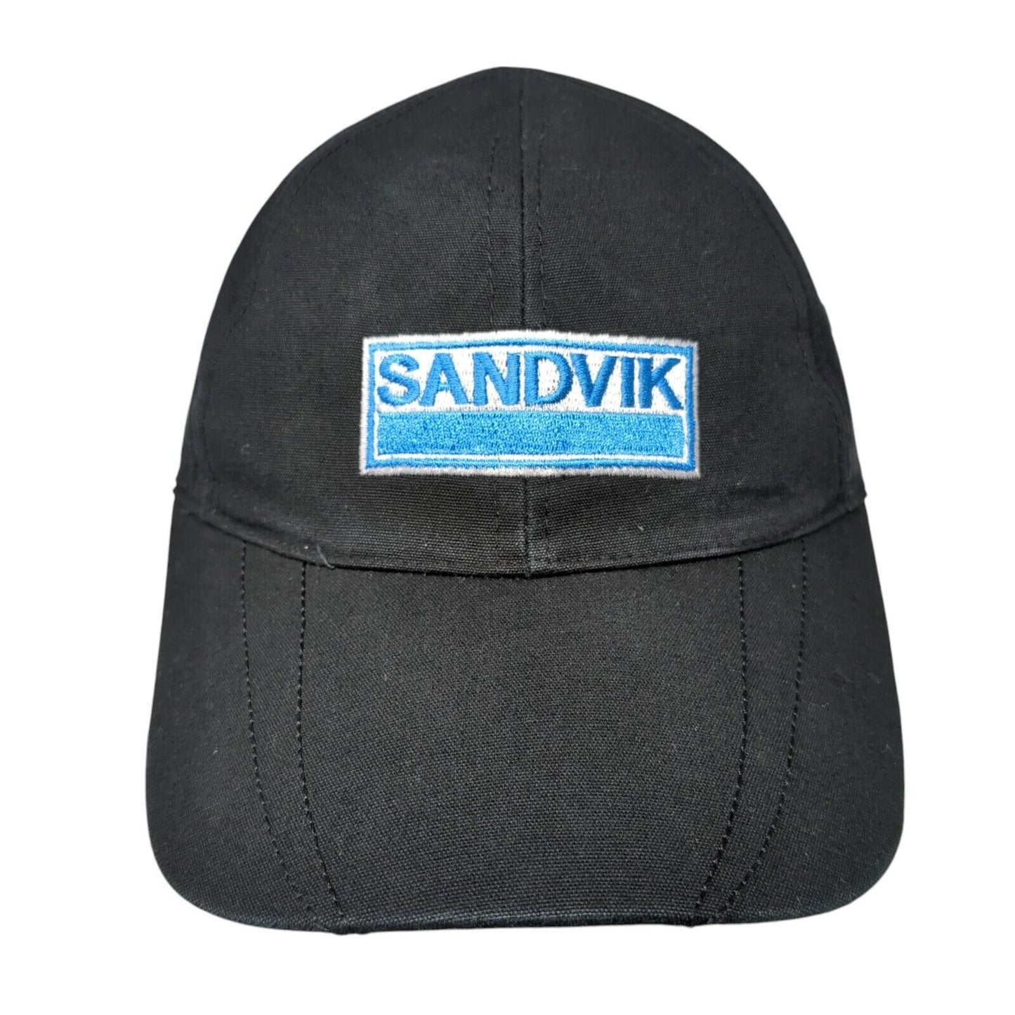 Sandvik Slideback Hat Black 58cm Adjustable Embroidered Solid 6 Panel