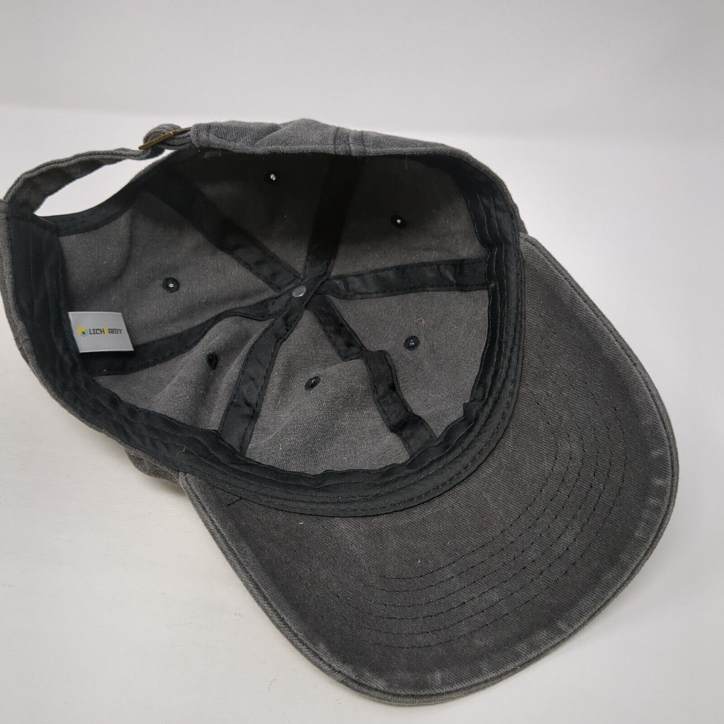 Mama Slideback Hat Gray One Size Adjustable Embroidered 6 Panel Lichfamy
