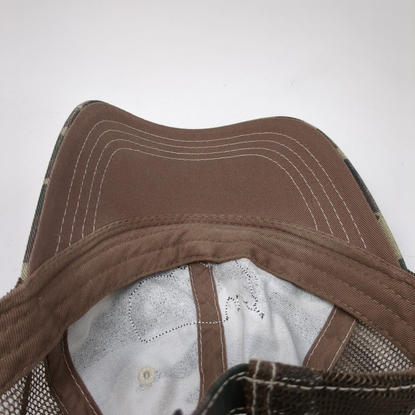 Home USA Flag Patch Strapback Trucker Hat Camo One Size Mesh Back