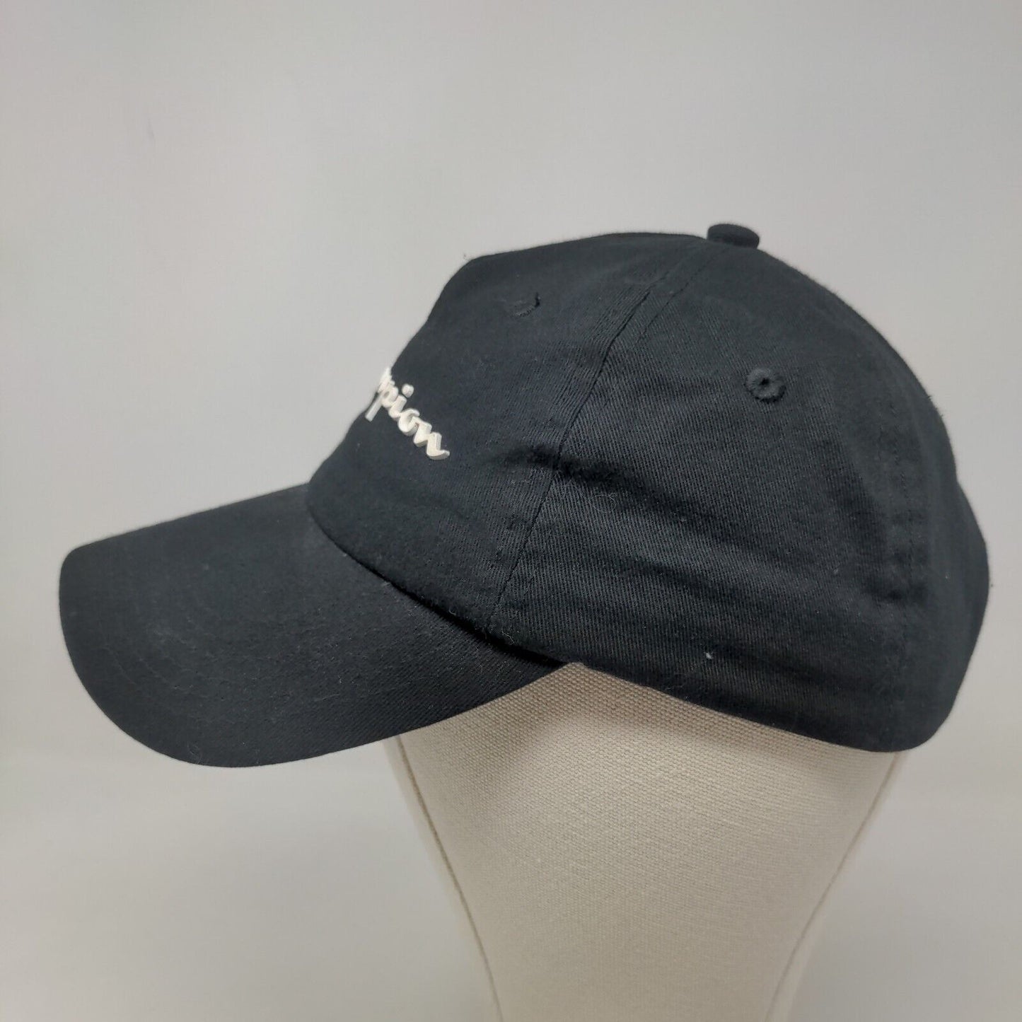 Champion Men's Slideback Hat Embroidered Logo Black Size OSFA