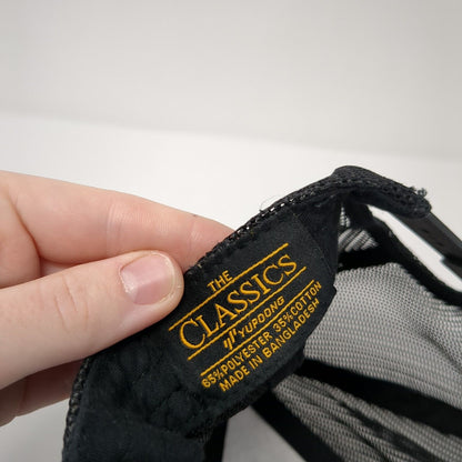 TEMSCO Snapback Trucker Hat Black One Size Adjustable Mesh Back Classics Yupoong