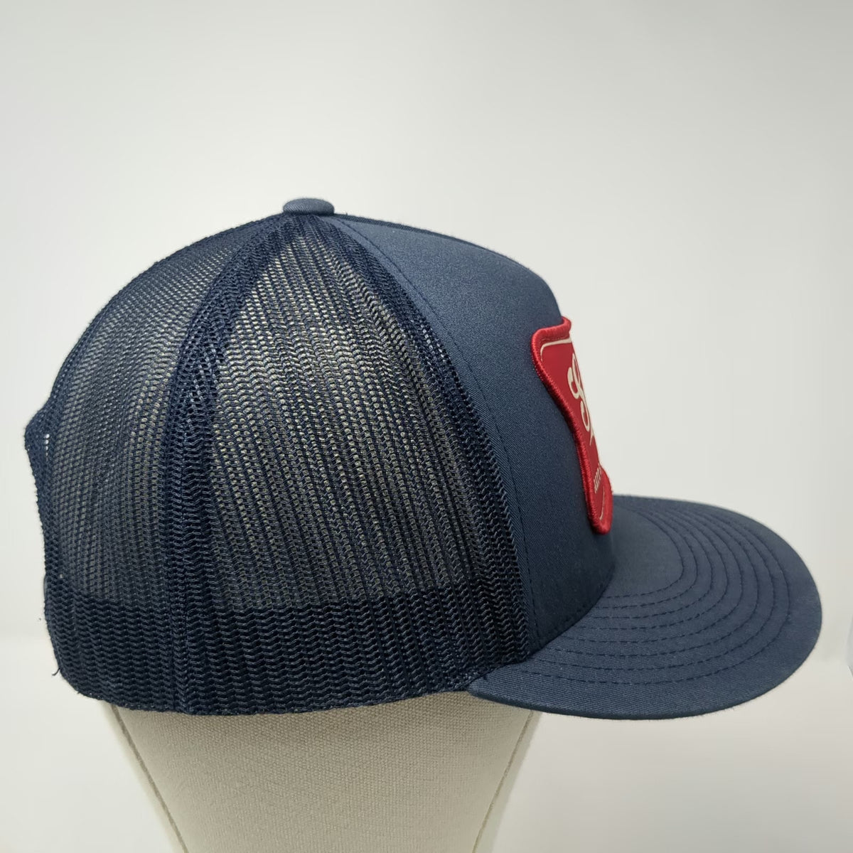 Yupoong Trucker Hat Blue Red White One Size Salty Rodeo Matthew 5:13 Snapback