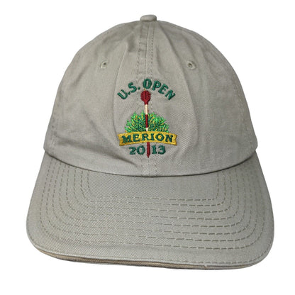 US Open 2013 Merion Slideback Hat Tan One Size Embroidered USGA Member