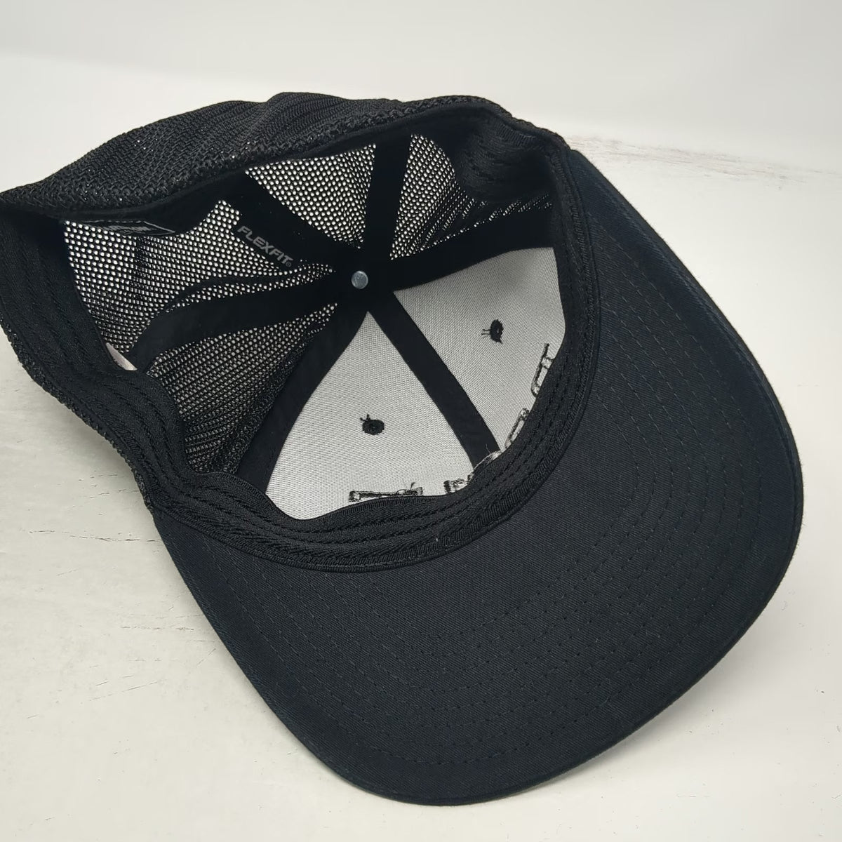 Richardson Baseball Cap Black Hat M Mesh Flexfit 110 Rogue Star Embroidery Logo