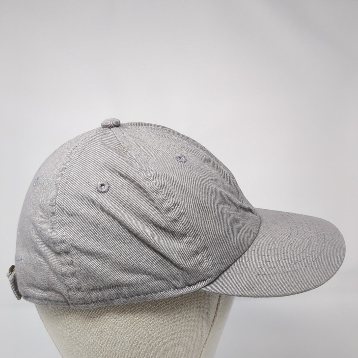 Newhattan Slideback Hat Gray One Size Adjustable Embroidered Blank Cotton