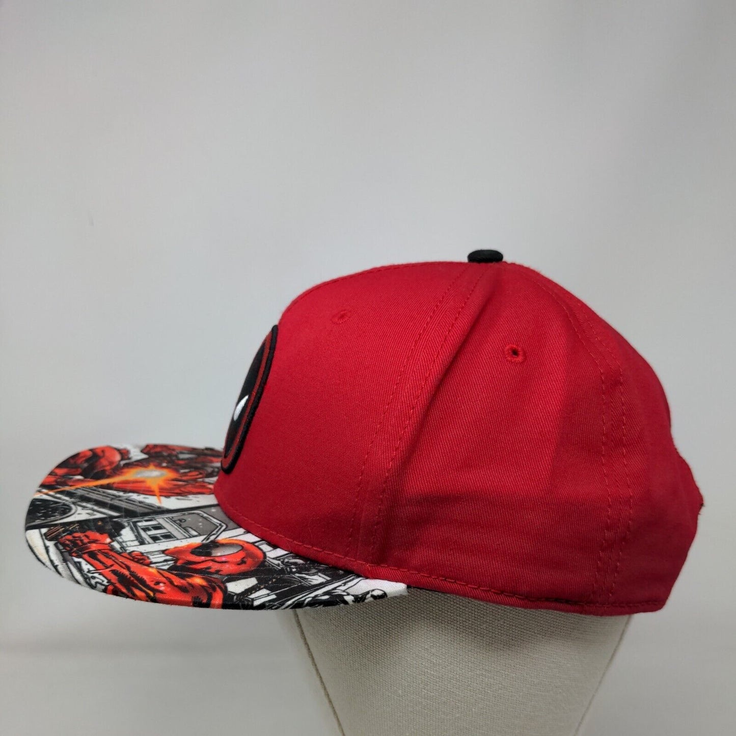 Deadpool Snapback Hat Red OSFM Embroidered Adjustable Marvel 6 Panel