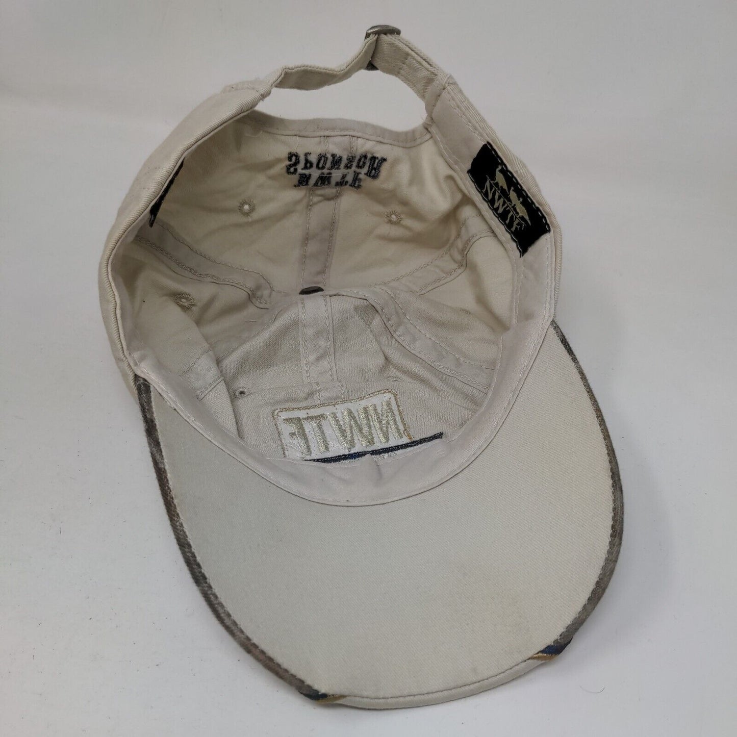 NWTF Sponsor Slideback Hat Tan OSFM Embroidered Adjustable 6 Panel