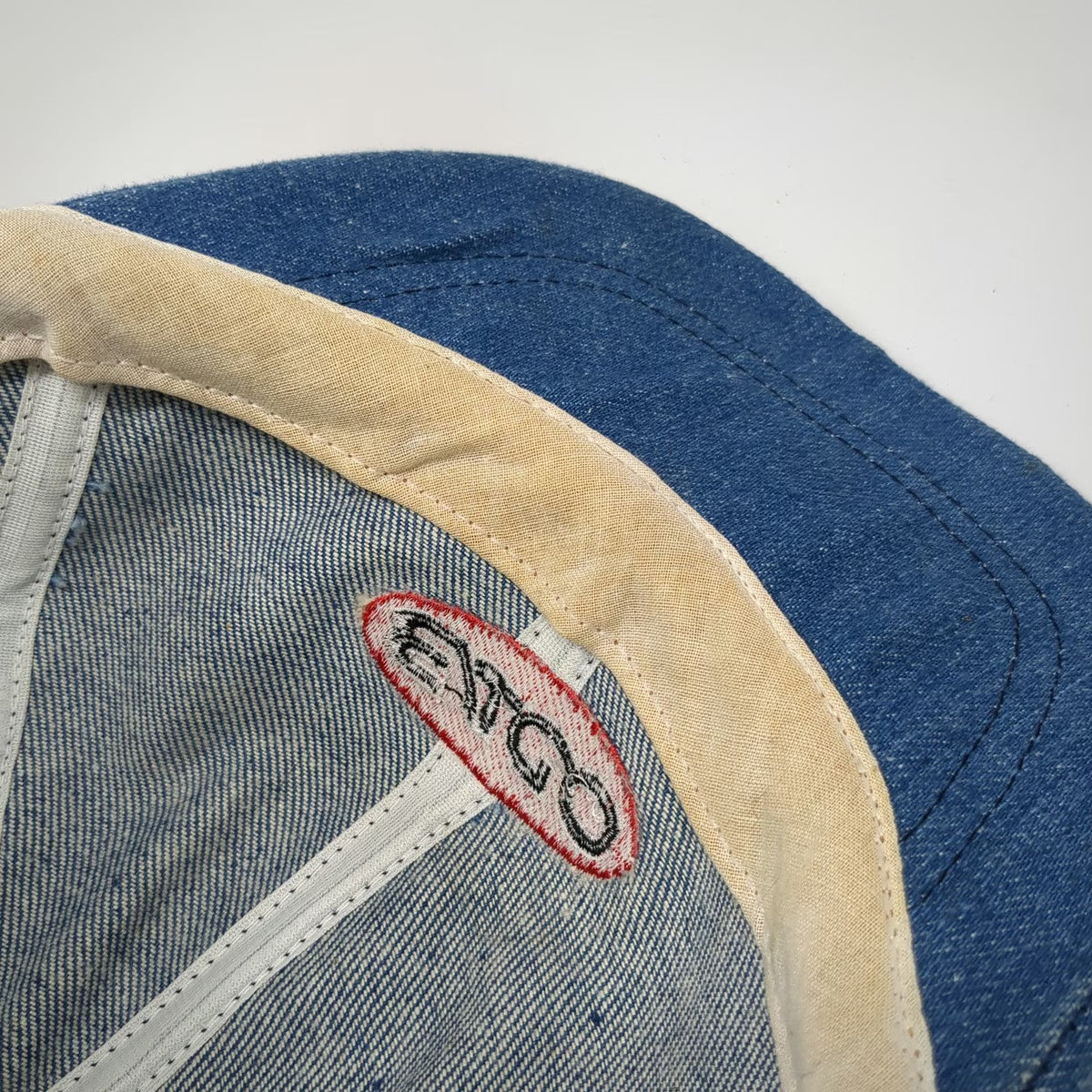 Omnico EACO Baseball Cap Blue OSFM Denim Snapback Made in USA Hat Embroidered
