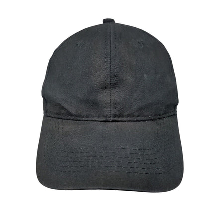 George Strapback Hat Black One Size Adjustable Vented Holes 6 Panel Blank