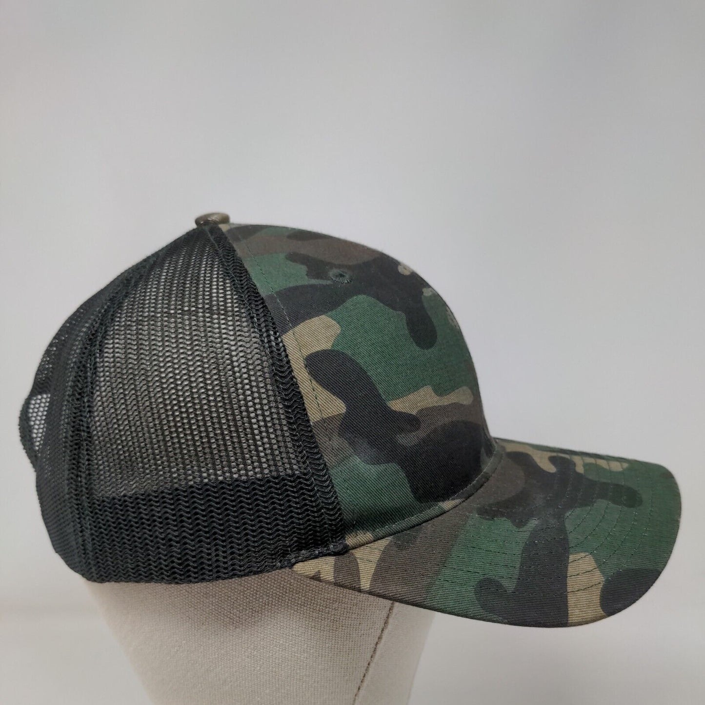 Live Wire Snapback Mesh Back Trucker Hat Camo One Size Embroidered