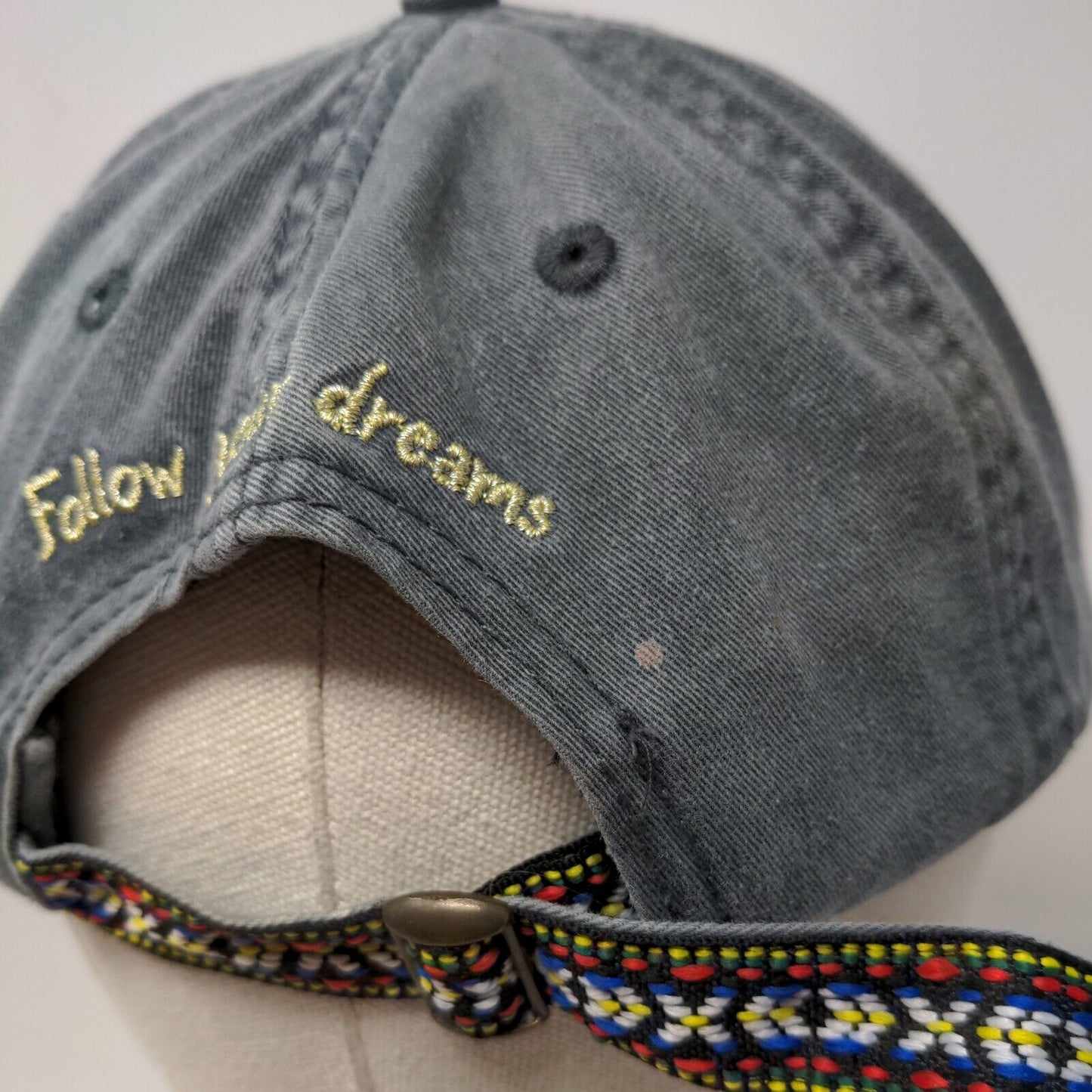 Arrow Follow Your Dreams Slideback Hat Gray One Size Embroidered Natural Life