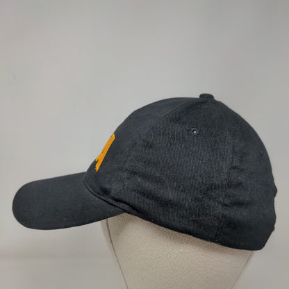 NRA Strapback Hat Black One Size Adjustable Embroidered Patriotic 6 Panel