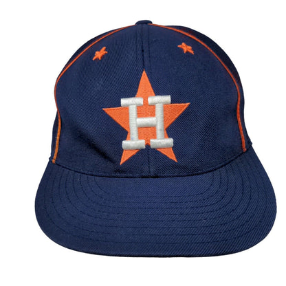 Houston Astros Fitted Hat Blue 7 5/8 Embroidered Logo Cooperstown MLB