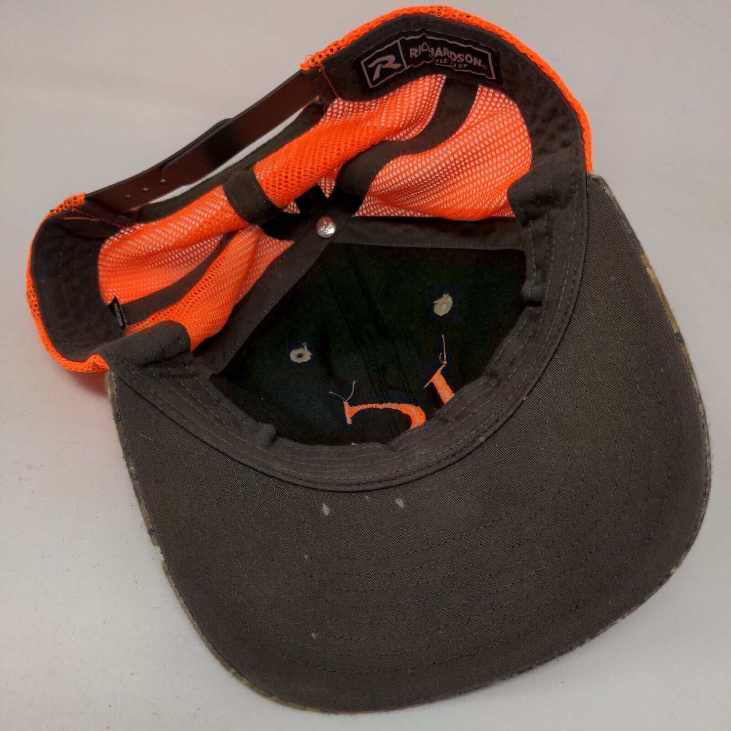 IC 772-288-1866 Snapback Trucker Hat Camouflage One Size Mesh Back Richardson