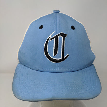 The Game Pro Fitted Hat Blue XS Embroidered Logo Colorblock 6 Panel