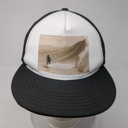 Unbranded Snapback Hat Black One Size Adjustable 6 Panel Vented Holes Polyester