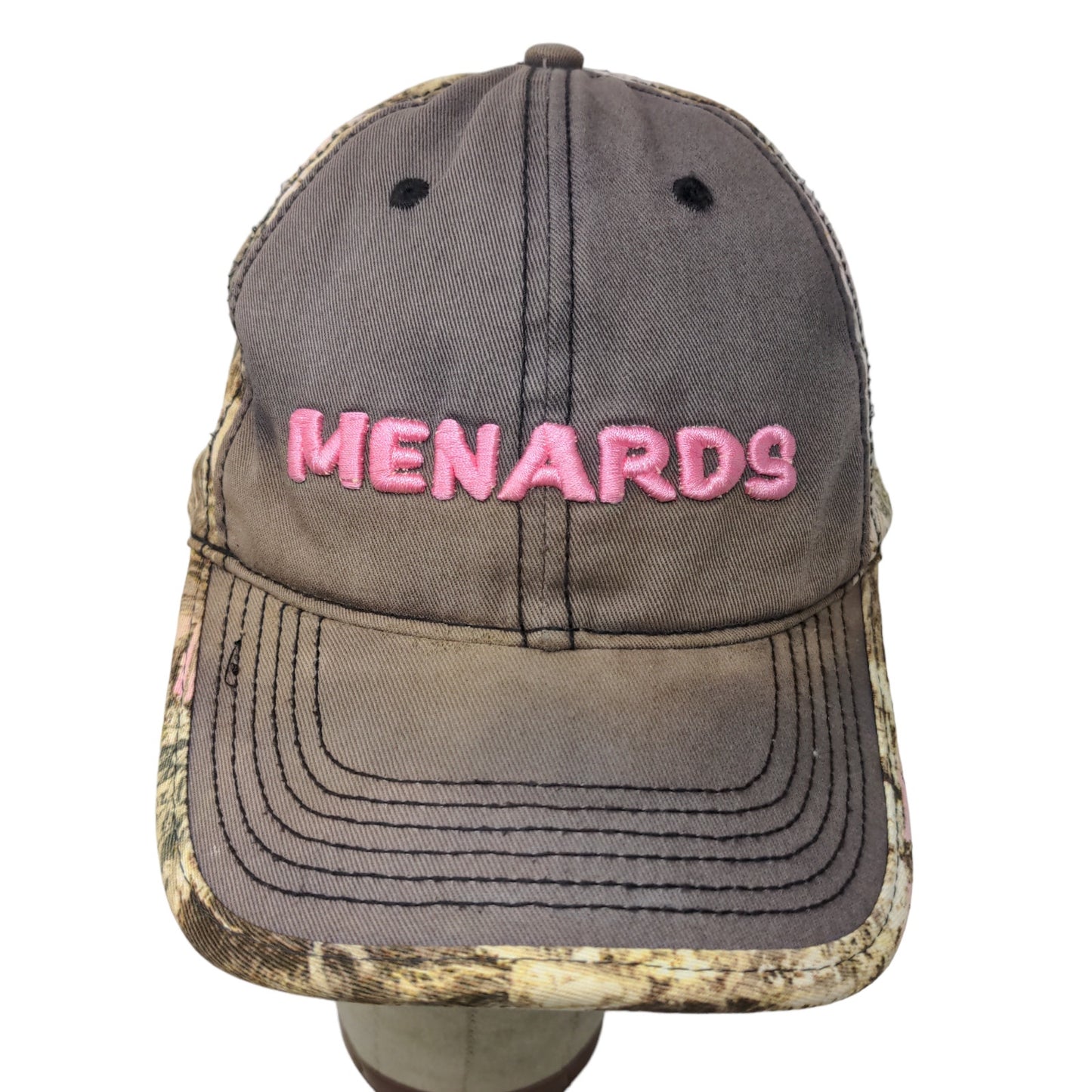 Menard's Women's Strapback Camo Hat Adjustable Embroidered Logo Cotton