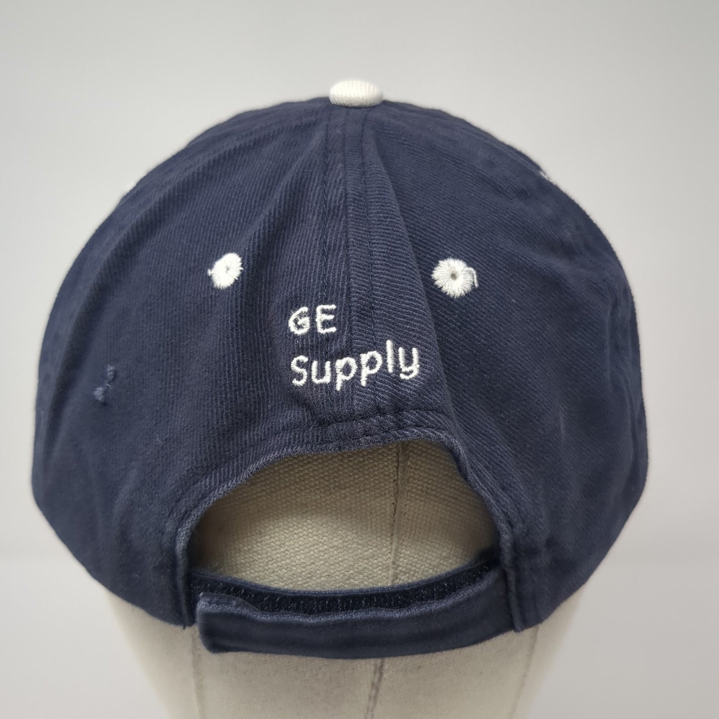 GE Supply Baseball Cap Blue One Size Adjustable Embroidered 6 Panel Otto