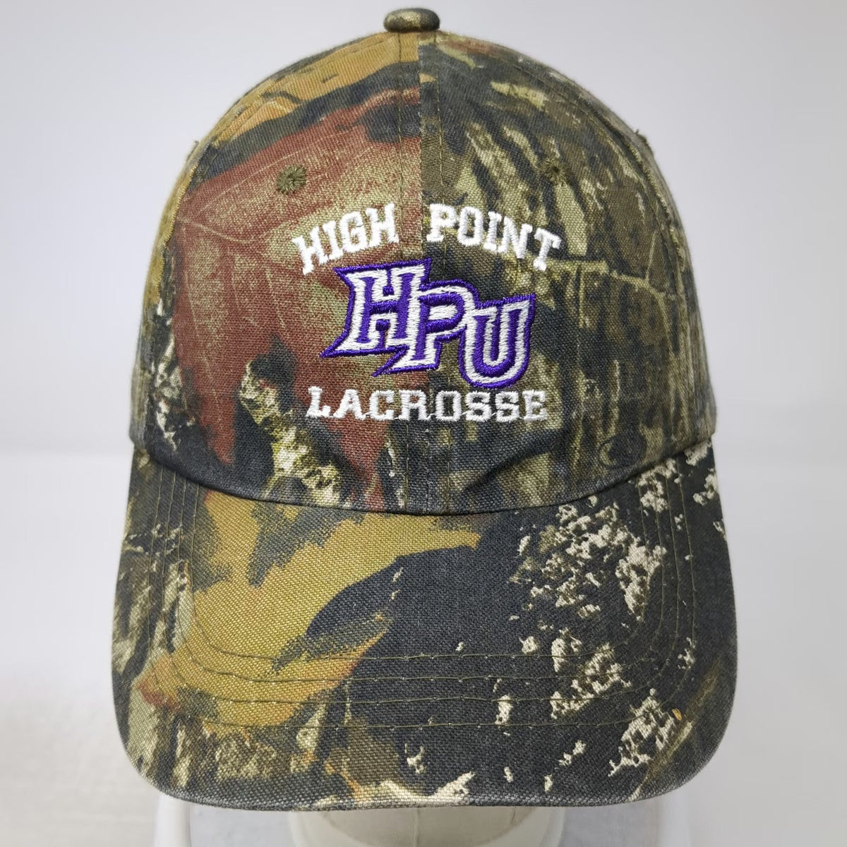 Port Authority High Point HPU Lacrosse Baseball Cap Green One Size Camo Hat